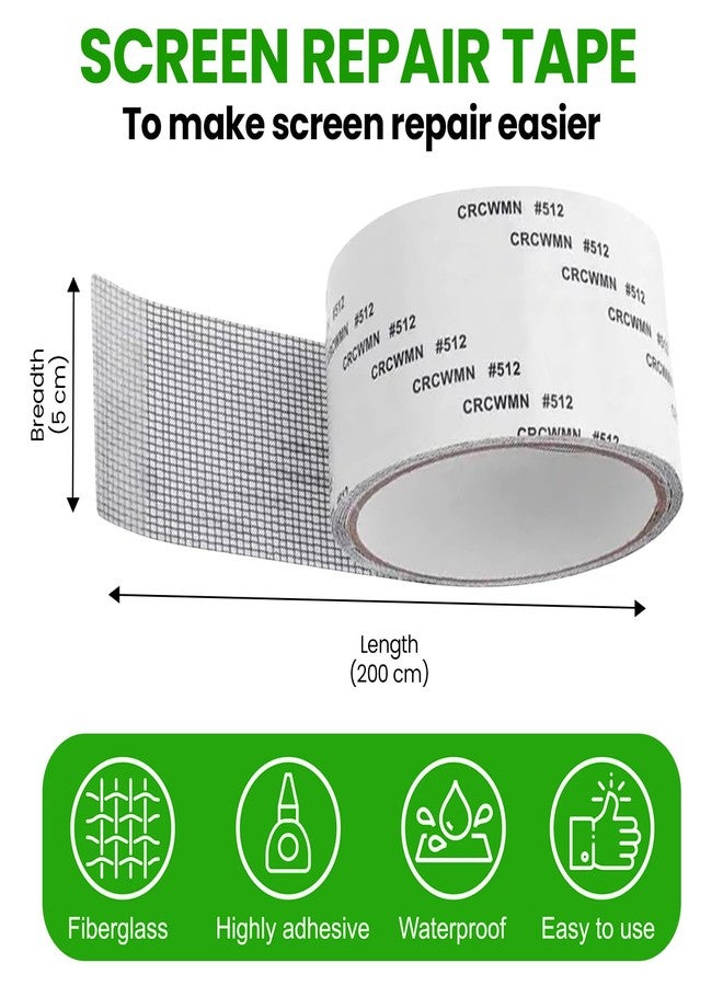 Woodluck Mosquito Net Repair Tape | Strong Adhesive Mosquito Net Patch Repair Tape Waterproof net repair tape for windows & Door Mosquito net Tears Holes Repair Mesh tape (200cm X 5cm) (Pack Of 2) - Image 2